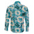 Aloha Hawaii Paniolo Teal Palaka Family Matching Off Shoulder Maxi Dress and Hawaiian Shirt Coastal Rodeo - Polynesian Pride