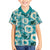 Aloha Hawaii Paniolo Teal Palaka Family Matching Off Shoulder Maxi Dress and Hawaiian Shirt Coastal Rodeo - Polynesian Pride