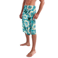 Aloha Hawaii Paniolo Teal Palaka Lavalava Coastal Rodeo - Polynesian Pride