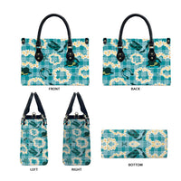 Aloha Hawaii Paniolo Teal Palaka Leather Bag Coastal Rodeo LT7 - Polynesian Pride