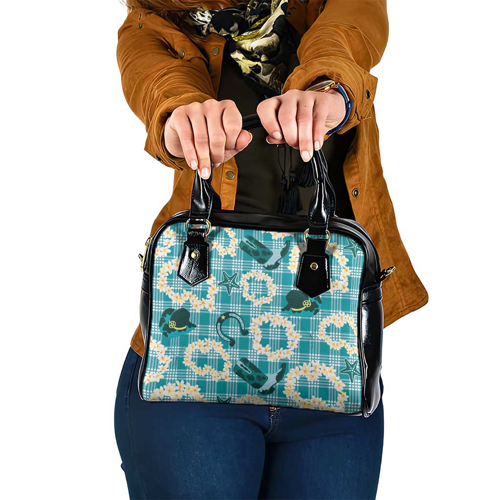 Aloha Hawaii Paniolo Teal Palaka Shoulder Handbag Coastal Rodeo LT7 One Size Teal - Polynesian Pride