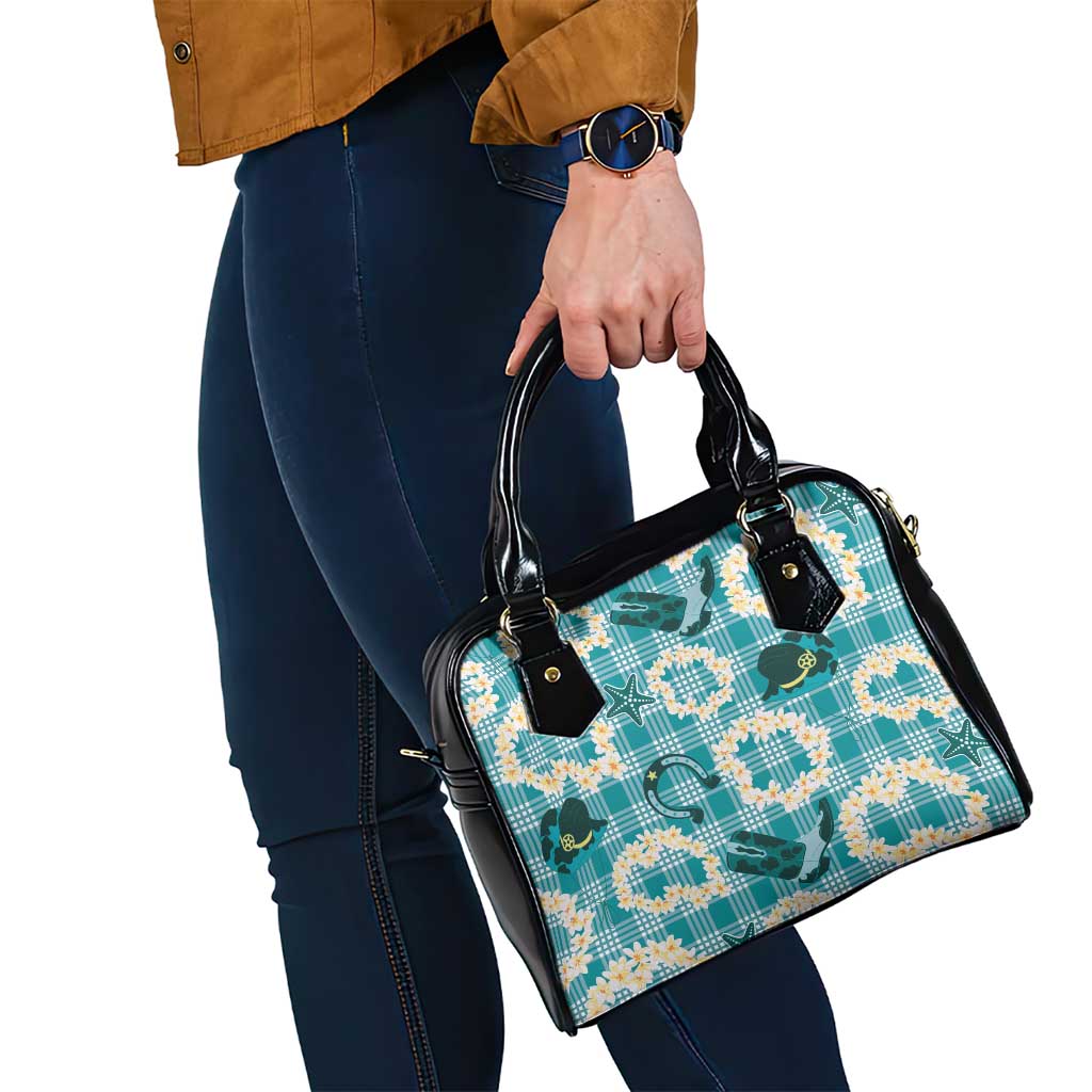Aloha Hawaii Paniolo Teal Palaka Shoulder Handbag Coastal Rodeo LT7 - Polynesian Pride
