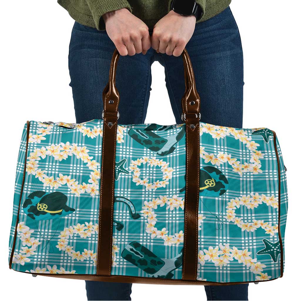 Aloha Hawaii Paniolo Teal Palaka Travel Bag Coastal Rodeo LT7 Teal - Polynesian Pride