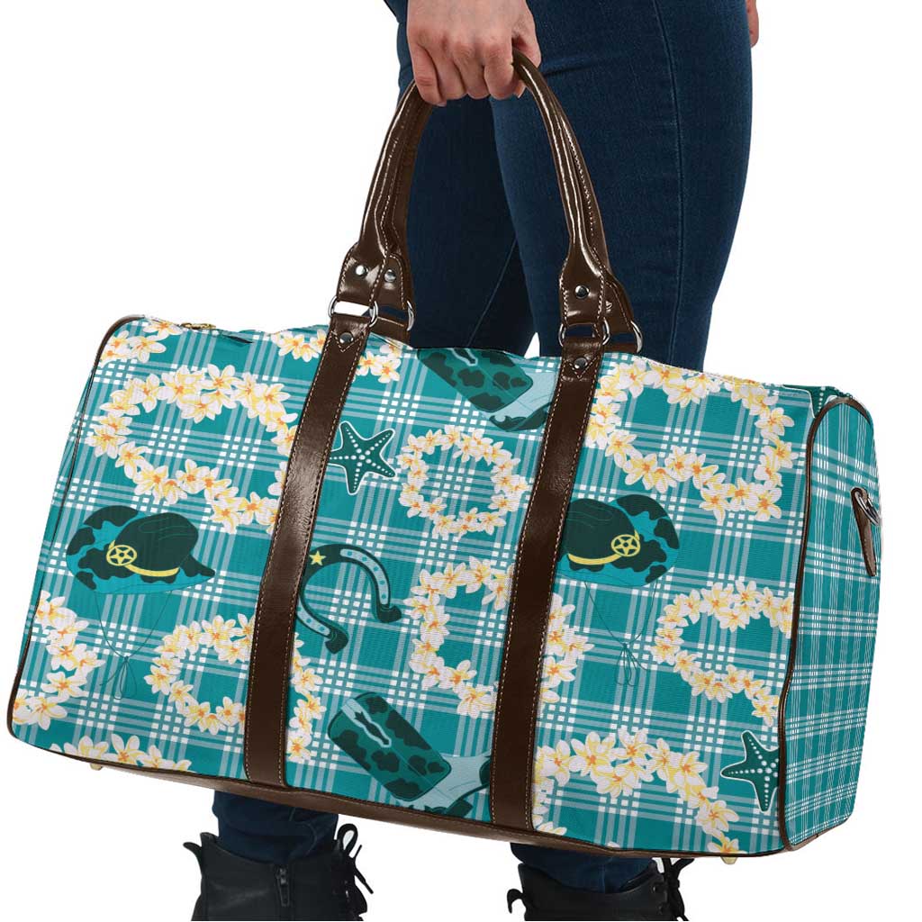 Aloha Hawaii Paniolo Teal Palaka Travel Bag Coastal Rodeo LT7 - Polynesian Pride