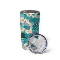 Aloha Hawaii Paniolo Teal Palaka Tumbler Cup Coastal Rodeo - Polynesian Pride