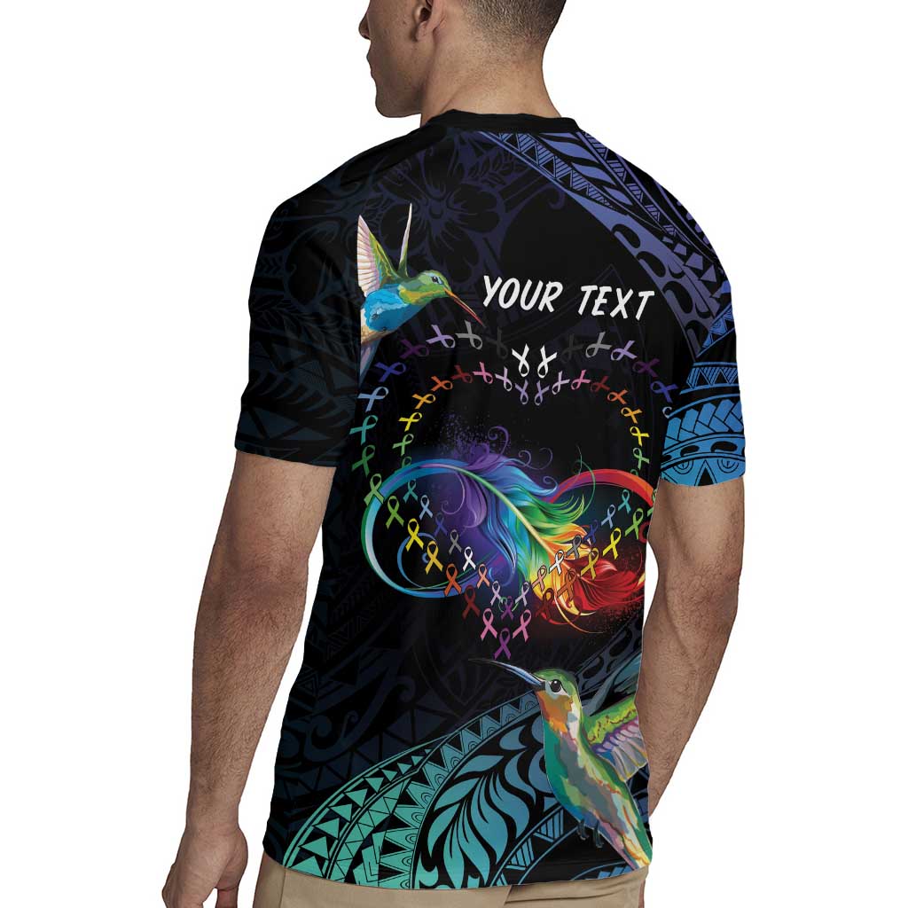 Polynesian Cancers Awareness Rugby Jersey Hummingbird - Fly High Until We Meet Again