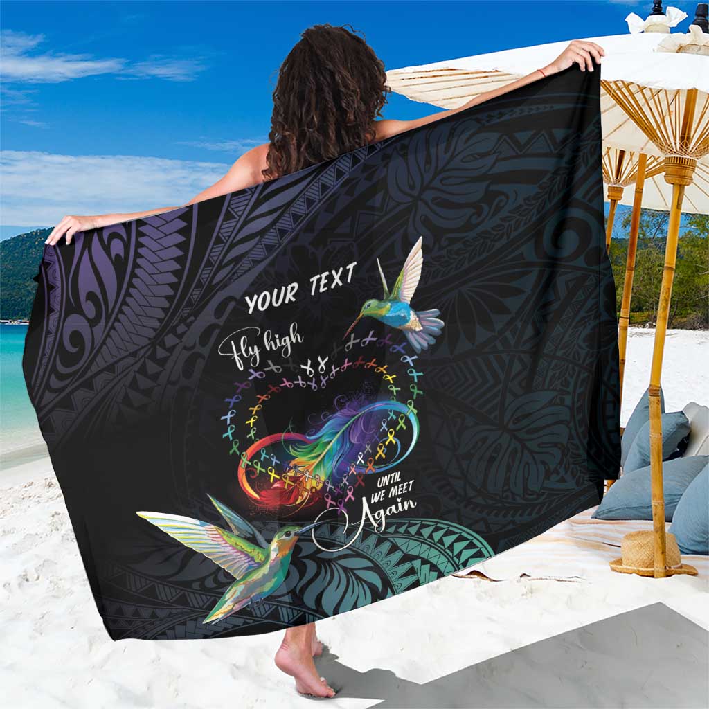 Polynesian Cancers Awareness Sarong Hummingbird - Fly High Until We Meet Again