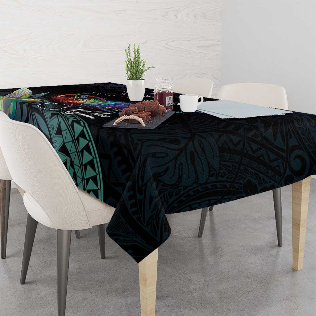 Polynesian Cancers Awareness Tablecloth Hummingbird - Fly High Until We Meet Again