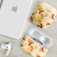 Beige Palaka Hawaii Aloha AirPods Case Koi Pond Mix Ilima Flowers - Polynesian Pride