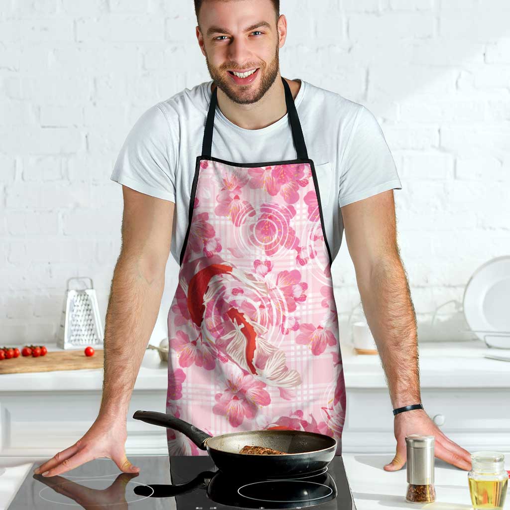 Pink Palaka Hawaii Aloha Apron Koi Pond Mix Sakura - Polynesian Pride