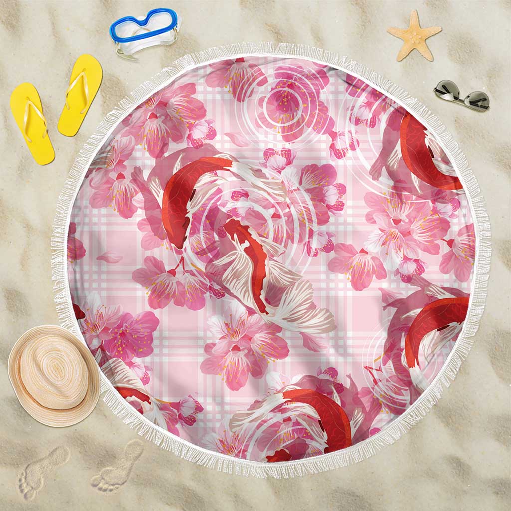 Pink Palaka Hawaii Aloha Beach Blanket Koi Pond Mix Sakura - Polynesian Pride
