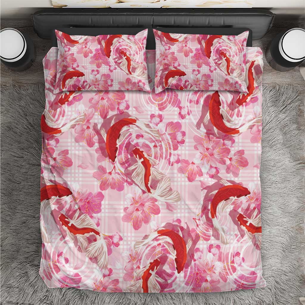 Pink Palaka Hawaii Aloha Bedding Set Koi Pond Mix Sakura - Polynesian Pride