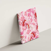 Pink Palaka Hawaii Aloha Canvas Wall Art Koi Pond Mix Sakura - Polynesian Pride
