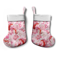 Pink Palaka Hawaii Aloha Christmas Stocking Koi Pond Mix Sakura - Polynesian Pride