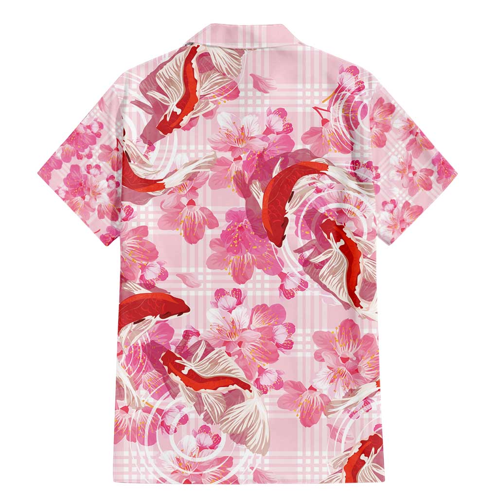 Pink Palaka Hawaii Aloha Family Matching Mermaid Dress and Hawaiian Shirt Koi Pond Mix Sakura - Polynesian Pride