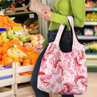 Pink Palaka Hawaii Aloha Grocery Bag Koi Pond Mix Sakura - Polynesian Pride