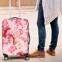 Pink Palaka Hawaii Aloha Luggage Cover Koi Pond Mix Sakura - Polynesian Pride