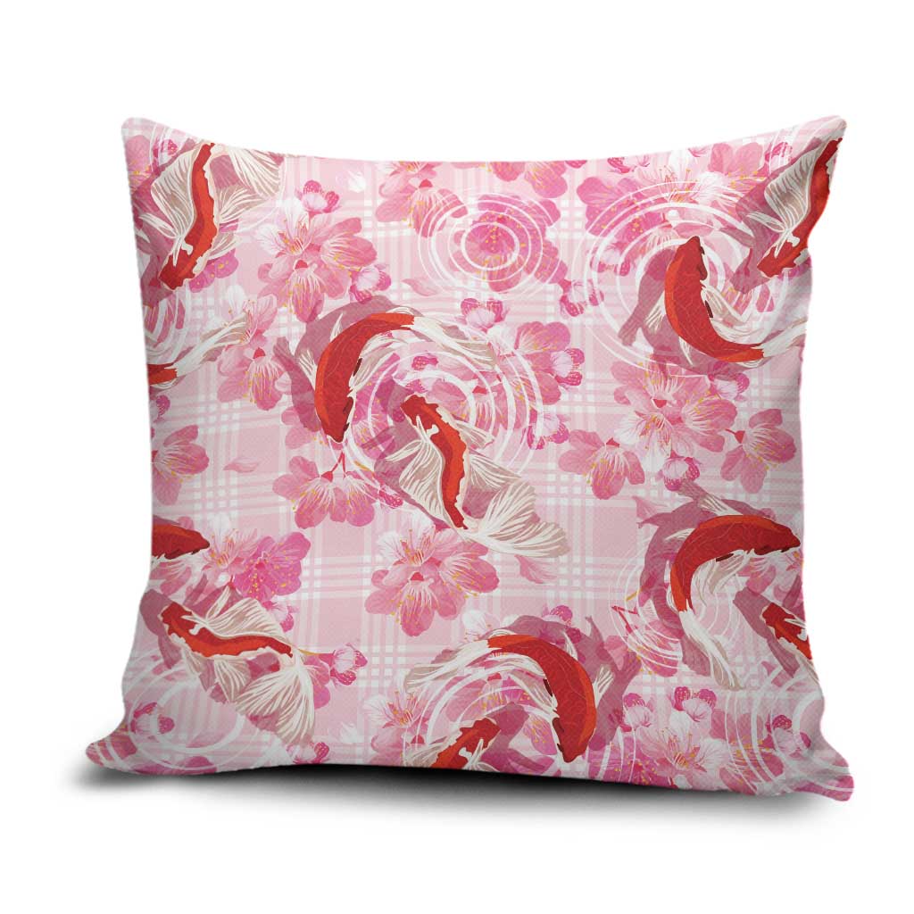 Pink Palaka Hawaii Aloha Pillow Cover Koi Pond Mix Sakura - Polynesian Pride