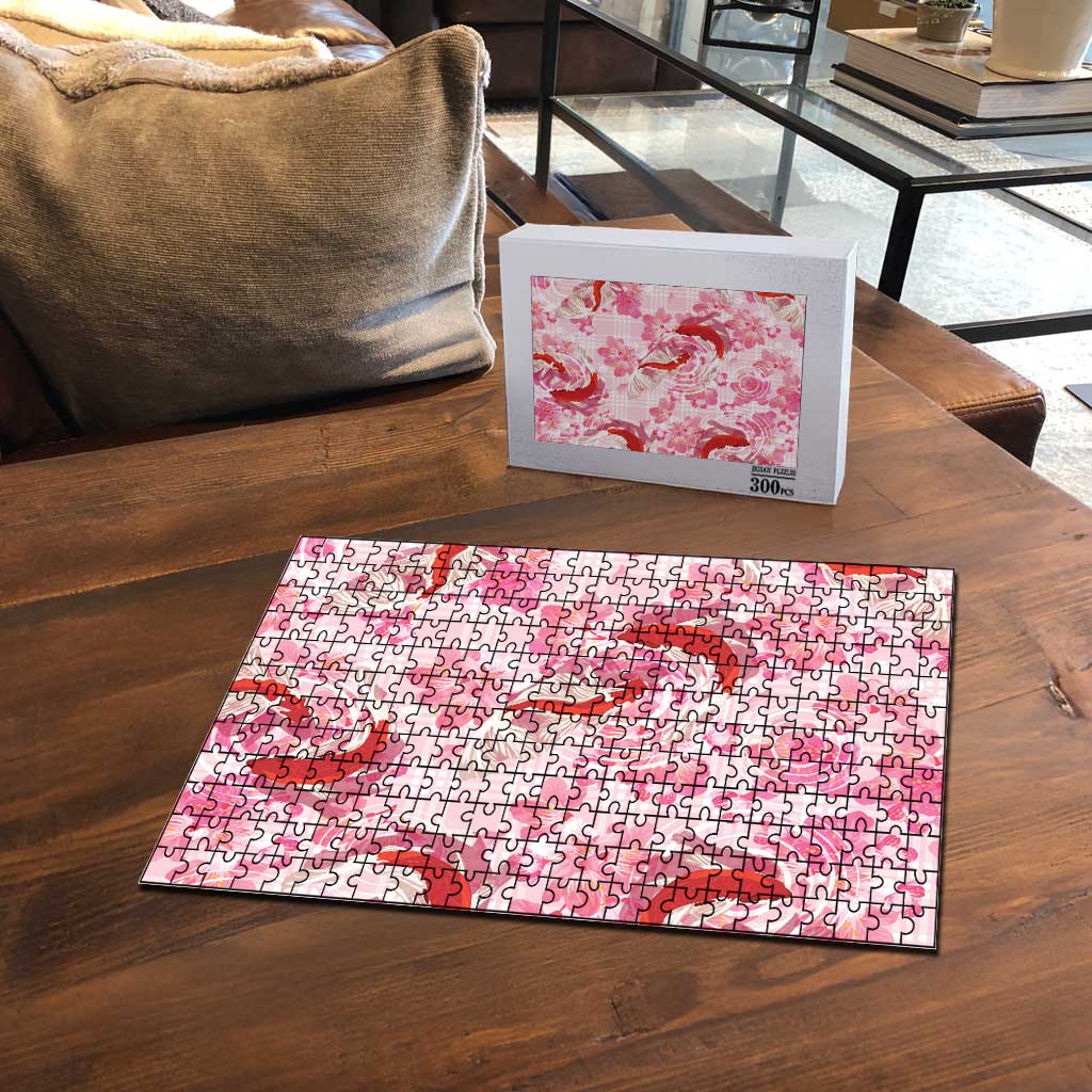 Pink Palaka Hawaii Aloha Puzzle Koi Pond Mix Sakura - Polynesian Pride