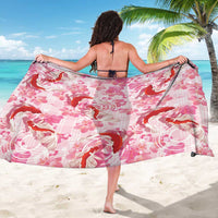 Pink Palaka Hawaii Aloha Sarong Koi Pond Mix Sakura - Polynesian Pride