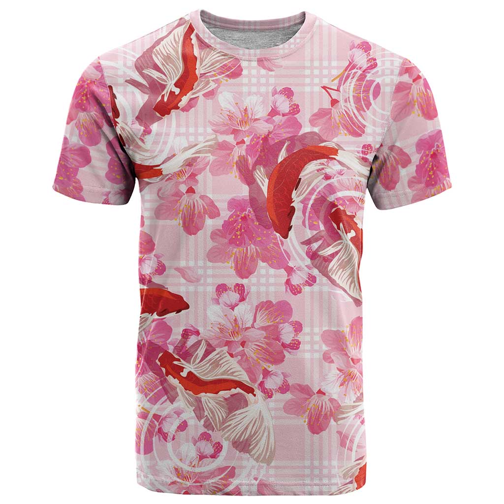 Pink Palaka Hawaii Aloha T Shirt Koi Pond Mix Sakura - Polynesian Pride