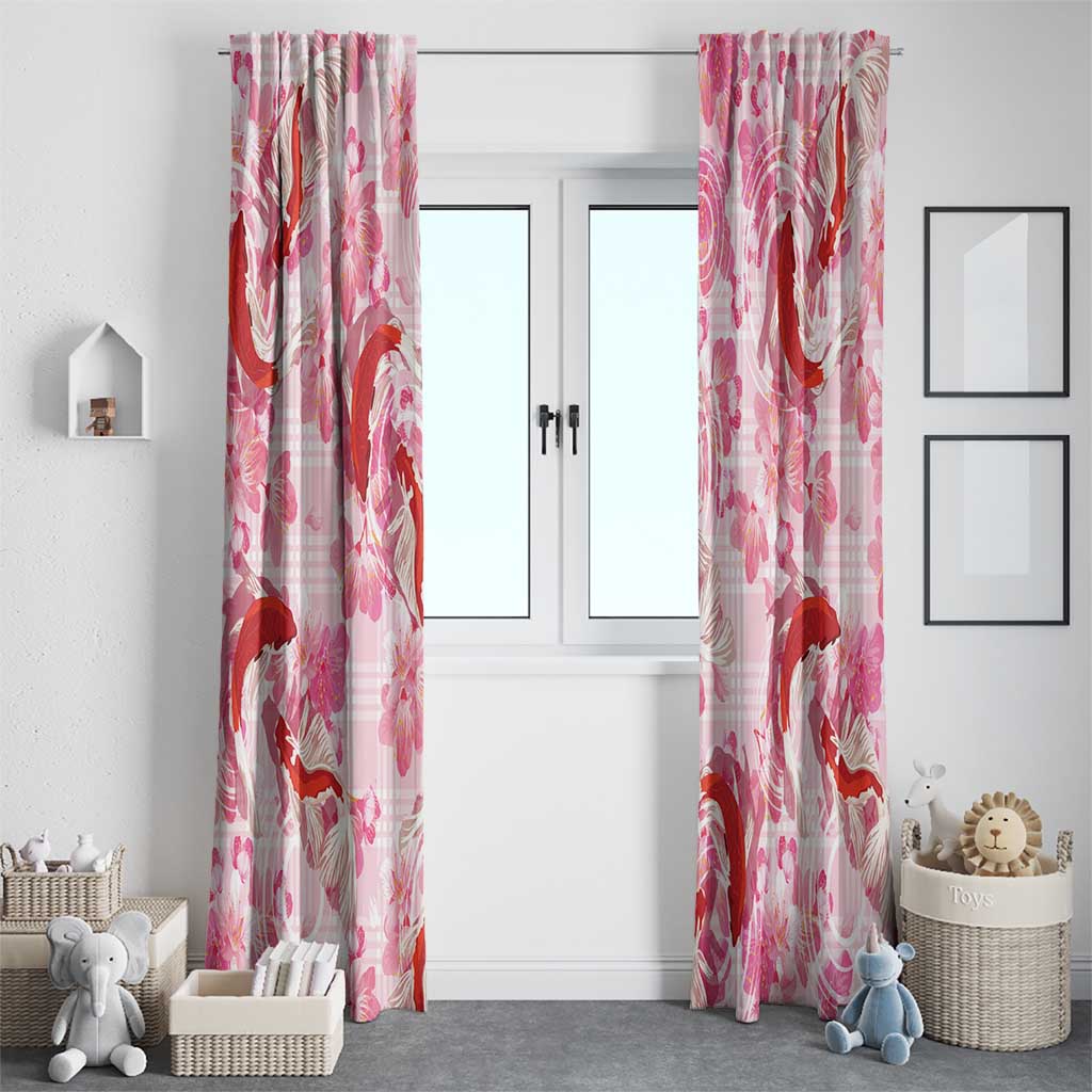 Pink Palaka Hawaii Aloha Window Curtain Koi Pond Mix Sakura - Polynesian Pride