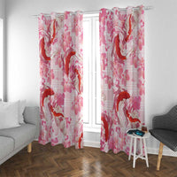 Pink Palaka Hawaii Aloha Window Curtain Koi Pond Mix Sakura - Polynesian Pride