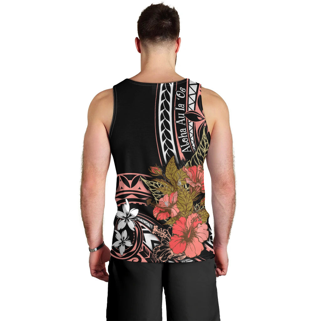 Hawaii Valentine Men Tank Top Plumeria Aloha Wau Ia Oe LT7 - Polynesian Pride