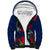 New Zealand Sherpa Hoodie Tui Couple with Pohutukawa LT7 Unisex Blue - Polynesian Pride