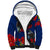 New Zealand Pohutukawa with Tui Birds Sherpa Hoodie Version 2 LT7 Unisex Blue - Polynesian Pride