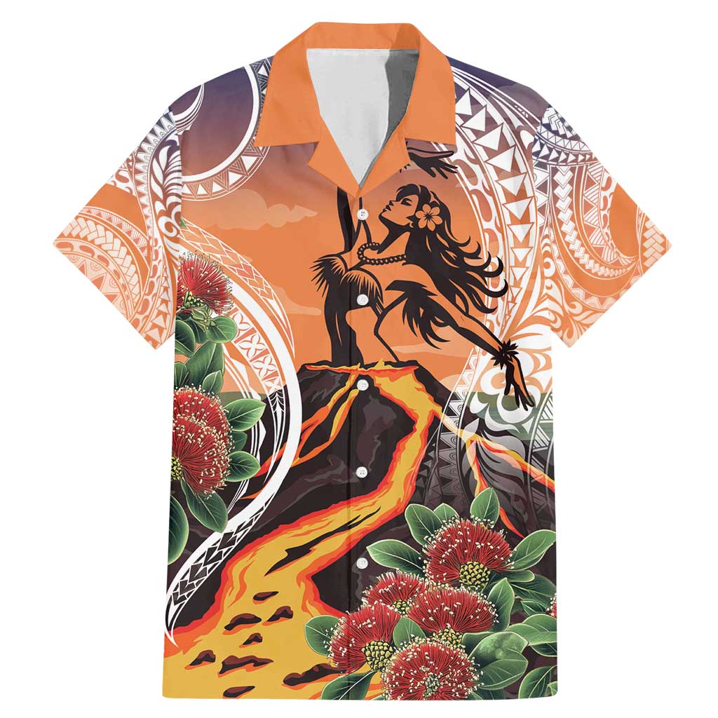 Hawaii Women's Day Tribal Family Matching Mermaid Dress and Hawaiian Shirt Pele Honua Mea