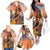 Hawaii Women's Day Tribal Family Matching Off The Shoulder Long Sleeve Dress and Hawaiian Shirt Pele Honua Mea