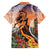 Hawaii Women's Day Tribal Family Matching Off The Shoulder Long Sleeve Dress and Hawaiian Shirt Pele Honua Mea