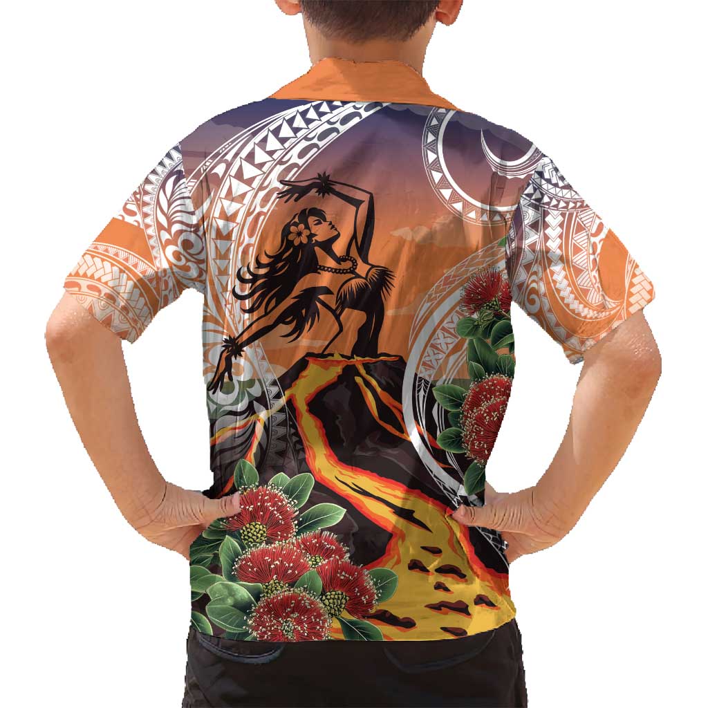 Hawaii Women's Day Tribal Family Matching Tank Maxi Dress and Hawaiian Shirt Pele Honua Mea