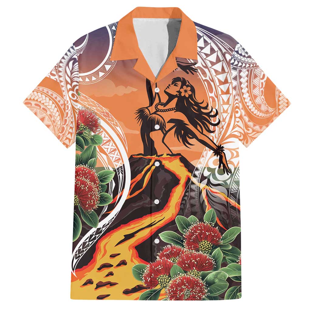 Hawaii Women's Day Tribal Family Matching Tank Maxi Dress and Hawaiian Shirt Pele Honua Mea