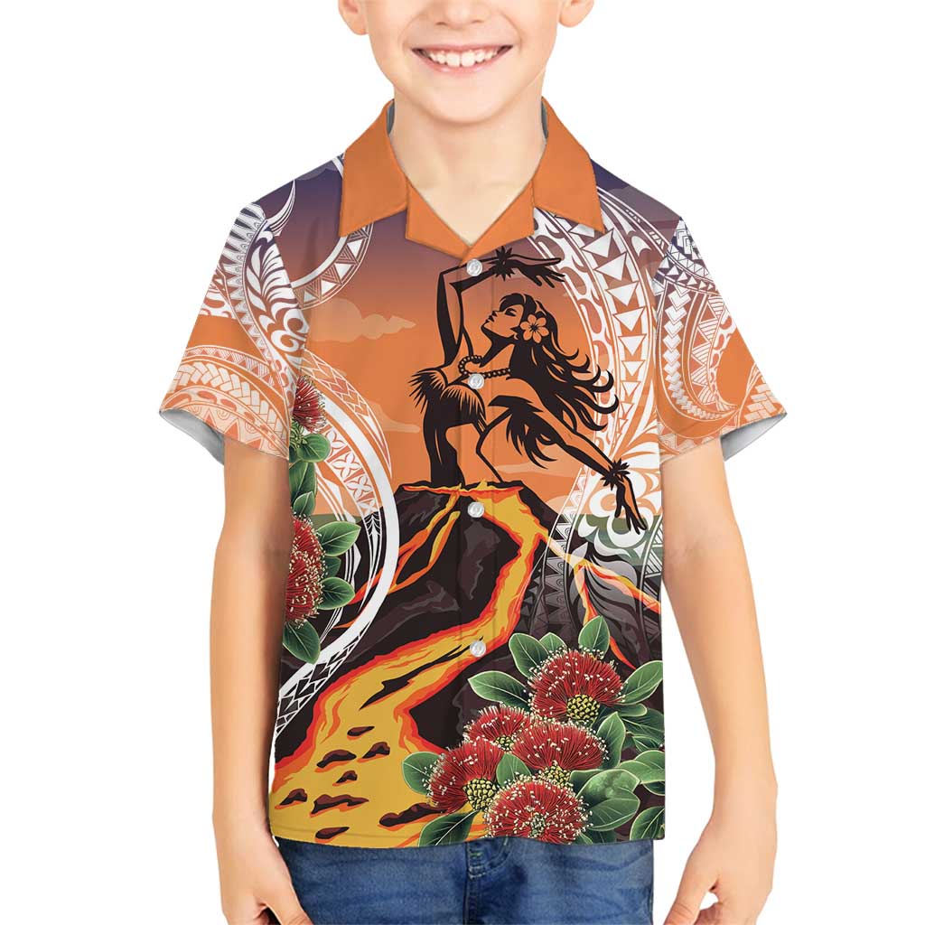 Hawaii Women's Day Tribal Family Matching Tank Maxi Dress and Hawaiian Shirt Pele Honua Mea