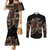 Samoa Siapo Mamanu Couples Matching Mermaid Dress and Long Sleeve Button Shirt Waves Motifs