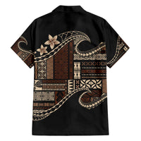 Samoa Siapo Mamanu Family Matching Off The Shoulder Long Sleeve Dress and Hawaiian Shirt Waves Motifs