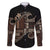 Samoa Siapo Mamanu Family Matching Off The Shoulder Long Sleeve Dress and Hawaiian Shirt Waves Motifs