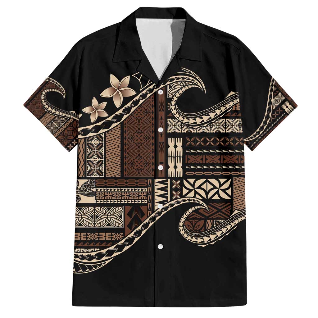 Samoa Siapo Mamanu Family Matching Tank Maxi Dress and Hawaiian Shirt Waves Motifs