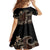 Samoa Siapo Mamanu Kid Short Sleeve Dress Waves Motifs