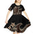 Samoa Siapo Mamanu Kid Short Sleeve Dress Waves Motifs