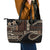 Samoa Siapo Mamanu Leather Tote Bag Waves Motifs