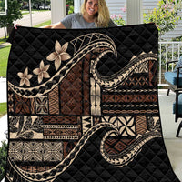 Samoa Siapo Mamanu Quilt Waves Motifs LT7 Black - Polynesian Pride