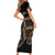 Samoa Siapo Mamanu Short Sleeve Bodycon Dress Waves Motifs