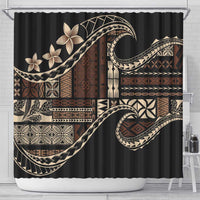 Samoa Siapo Mamanu Shower Curtain Waves Motifs LT7 - Polynesian Pride