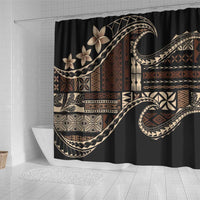 Samoa Siapo Mamanu Shower Curtain Waves Motifs LT7 - Polynesian Pride