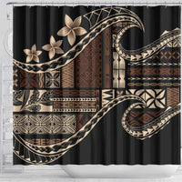 Samoa Siapo Mamanu Shower Curtain Waves Motifs LT7 - Polynesian Pride