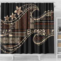 Samoa Siapo Mamanu Shower Curtain Waves Motifs LT7 - Polynesian Pride