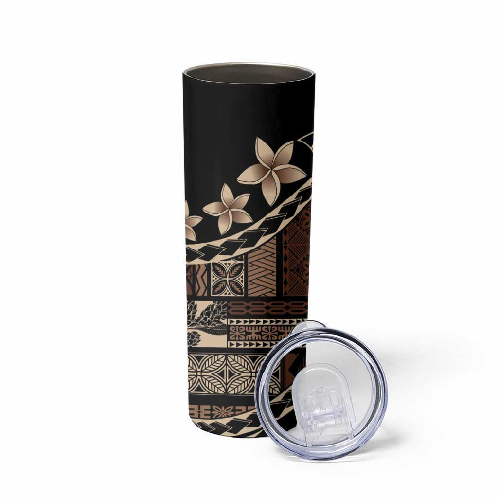 Samoa Siapo Mamanu Skinny Tumbler Waves Motifs